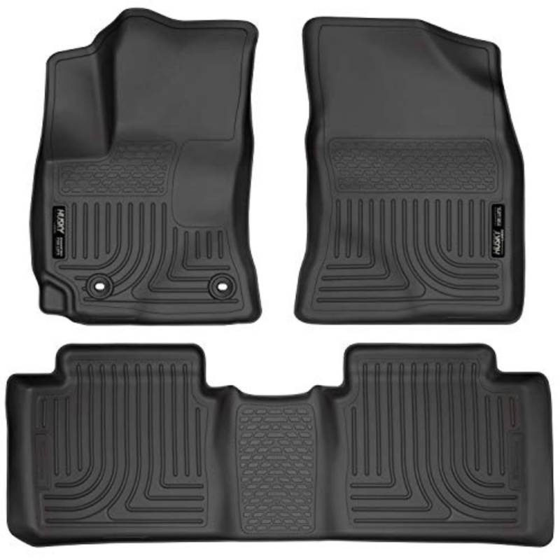 Husky Liners - 99521 passend für Toyota Corolla 2014–19 mit Standard-Getriebe-Wetterbeater vorne und 2. Sitz-Fußmatten, schwarz. von HUSKY LINERS