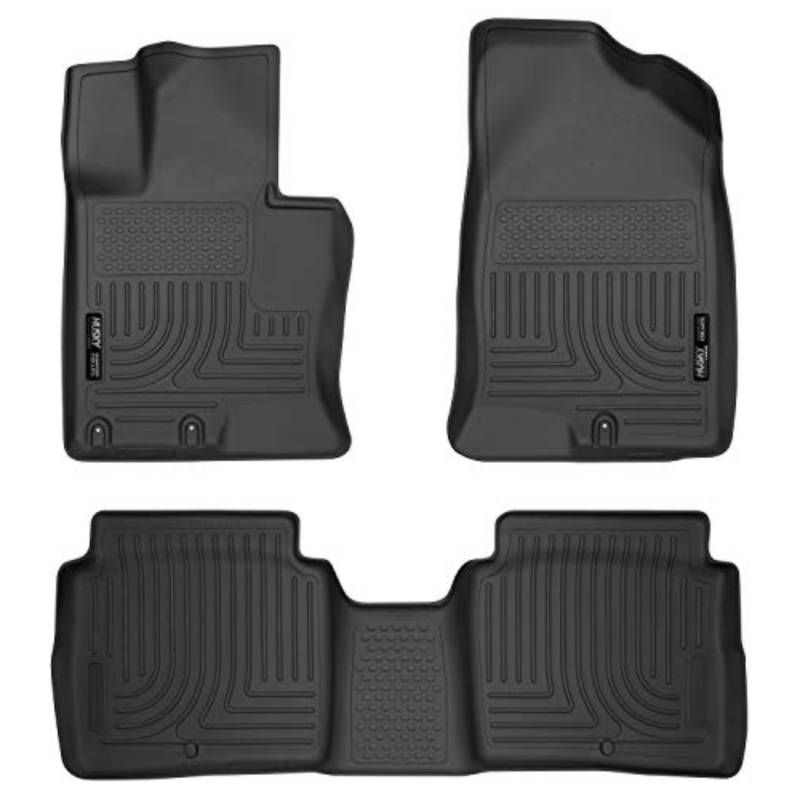Husky Liners 99691 Fußmatten für Kia Optima Weatherbeater 2011–15, für vorne und 2. Sitz, Schwarz von Husky Liners