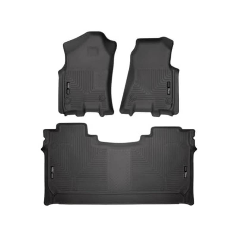 Husky Liners Weatherbeater 94001 Ram 1500 Crew Cab 2019–2024 mit werkseitigem Untersitz-Stauraum, vorne und 2. Reihe, Schwarz, 3 Stück von HUSKY LINERS