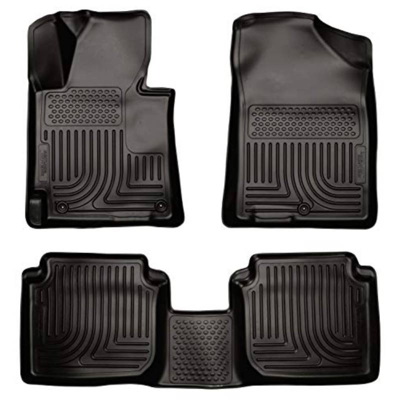 Husky Liners | Weatherbeater | Passend für 2011–2013 Hyundai Elantra Limousine, 2013 Hyundai Elantra Coupe | Vorder- und 2. Reihe Liner – schwarz, 3 Stück. | 98891 von HUSKY LINERS
