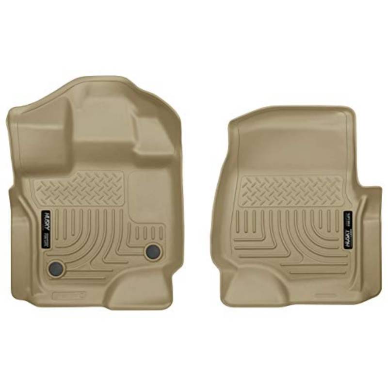 Husky Liners Weatherbeater Serie | Bodenbeläge vorne – Hellbraun | 18363 | passend für Ford F-150 SuperCrew/SuperCab 2 Stück von HUSKY LINERS