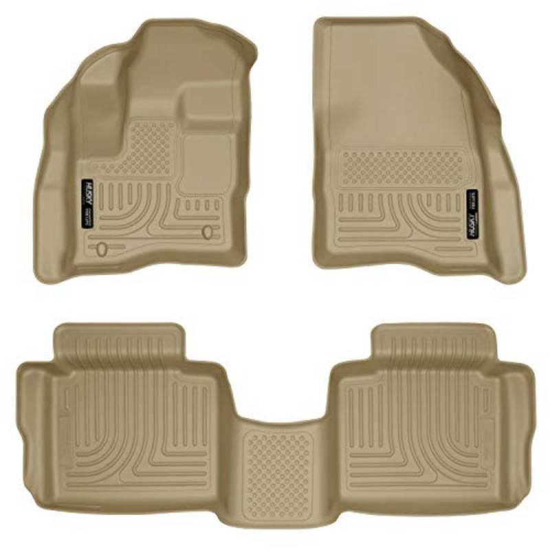 Husky Liners Weatherbeater Serie | Bodeneinlagen für Vorder- und 2. Sitz – Hellbraun | 98703 | passend für 2010–2019 Ford Taurus 3 Stück von HUSKY LINERS