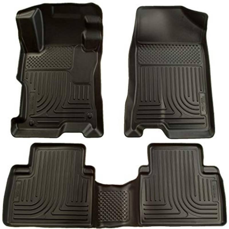 Husky Liners Weatherbeater Serie | Bodeneinlagen für Vorder- und 2. Sitz – Schwarz | 98521 | passend für Toyota Prius 2004–2009 3 Stück von HUSKY LINERS