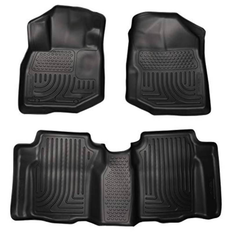 Husky Liners Weatherbeater Series | Bodenbeläge für Vorder- und 2. Sitz, Schwarz | 98491 | passend für Honda Fit 2009–2013, 3 Stück von HUSKY LINERS