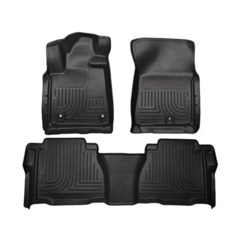 Husky Liners | Wetterschlägel | passend für 2012–2013 Tundra CrewMax Double/CrewMax Cab| Bodenbeläge vorne und 2. Reihe (Fußraumabdeckung) – schwarz, 3 Stück | 99591 von HUSKY LINERS