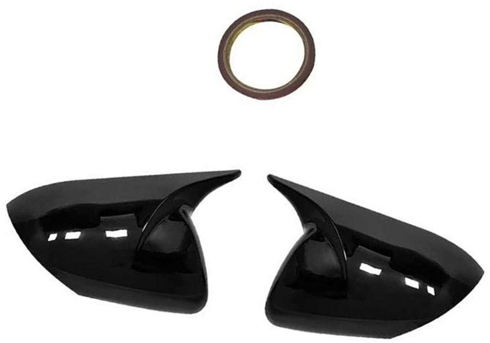HUVNEXA 1 Paar, for Mazda, 3 Axela BL 2.0 2009 2010 2011 2012 2013 Auto-Außentür-Außenspiegel-Abdeckkappe Rückspiegelgehäuse Auto-Außenspiegelabdeckung(Black Bright Black) von HUVNEXA