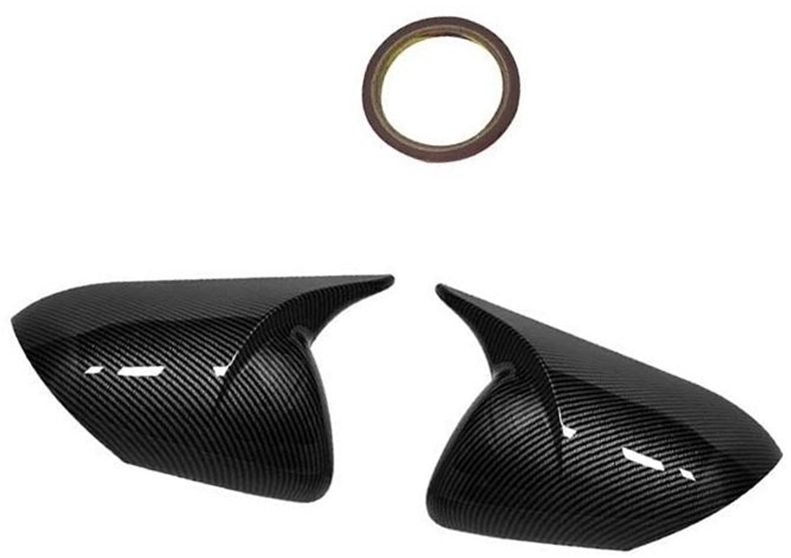 HUVNEXA 1 Paar, for Mazda, 3 Axela BL 2.0 2009 2010 2011 2012 2013 Auto-Außentür-Außenspiegel-Abdeckkappe Rückspiegelgehäuse Auto-Außenspiegelabdeckung(Black Carbon Fiber Pattern) von HUVNEXA