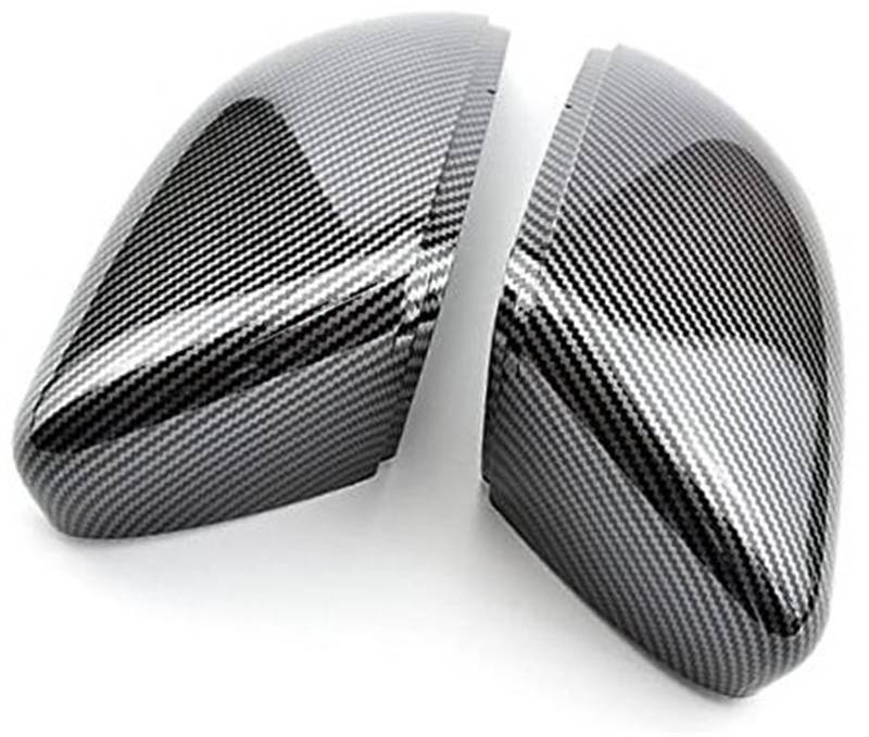 HUVNEXA 1 Paar Auto-Rückspiegelabdeckungsschutz in glänzendem Schwarz, for Golf, 6 MK6 VI R20 2008–2012, Zubehör for Auto-Rückspiegelabdeckungen Auto-Außenspiegelabdeckung(Black Carbon Look Black) von HUVNEXA
