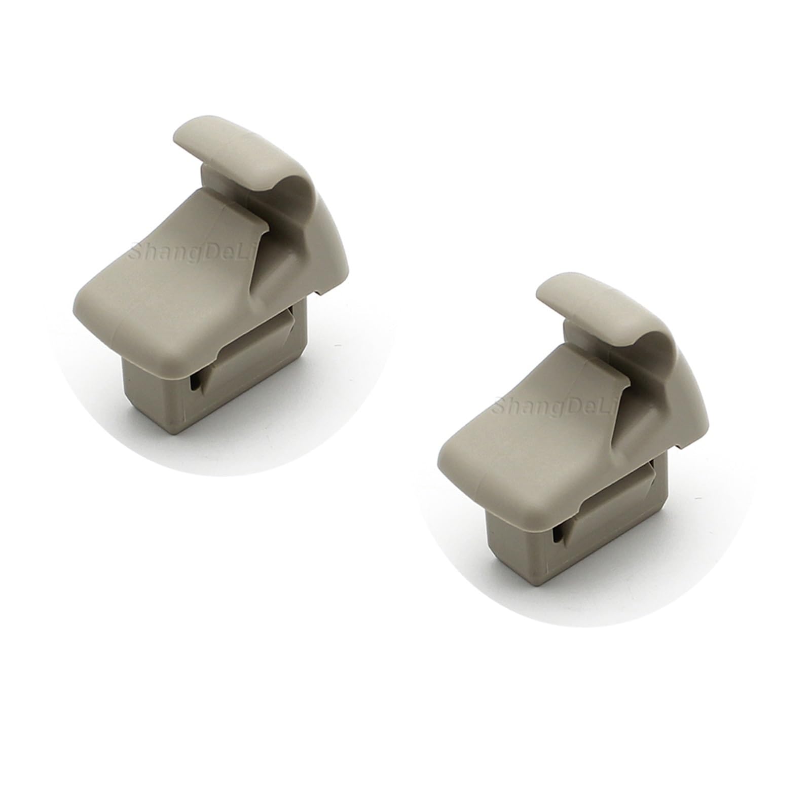 HUVNEXA 1 Stück, for Mitsubishi, ASX Lancer EVO 10 Eclipse Cross Outlander Sonnenblende Clip Hakenhalterung graue Farbe Auto-Sonnenblende(2Pcs Gray Color) von HUVNEXA