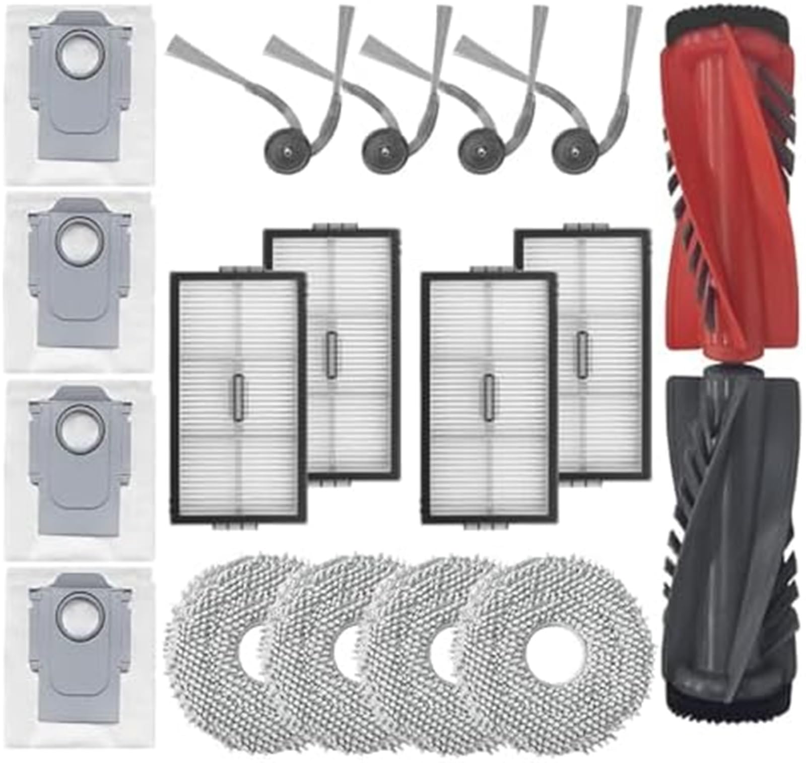 HUVNEXA 18-teiliges Ersatzteilzubehör for Roborock, Saros 10R G20S Ultra Staubsauger, 2 Hauptbürsten, 4 HEPA-Filter, 4 Wischpads, 4 Staubbeutel, 4 Seitenbürsten Staubsauger-Wischpad HUVNEXA 18-teiliges Ersatzteilzubehör for Roborock, Saros 10R G20S Ultra Staubsauger, 2 Hauptbürsten, 4 HEPA-Filter, 4 Wischpads, 4 Staubbeutel, 4 Seitenbürsten Staubsauger-Wischpad von HUVNEXA