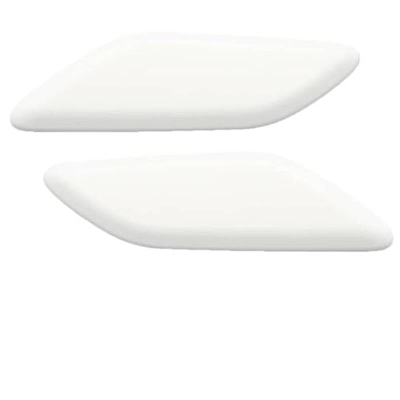 HUVNEXA 2 Stück, for Mazda, 6 Atenza 2017 2018 2019 Scheinwerferwaschanlage Sprühdüsenabdeckung Deckel Auto Frontstoßstange Scheinwerferreiniger Jet Cap Trim Abdeckung für Autowaschdüsen(BLACK White L von HUVNEXA