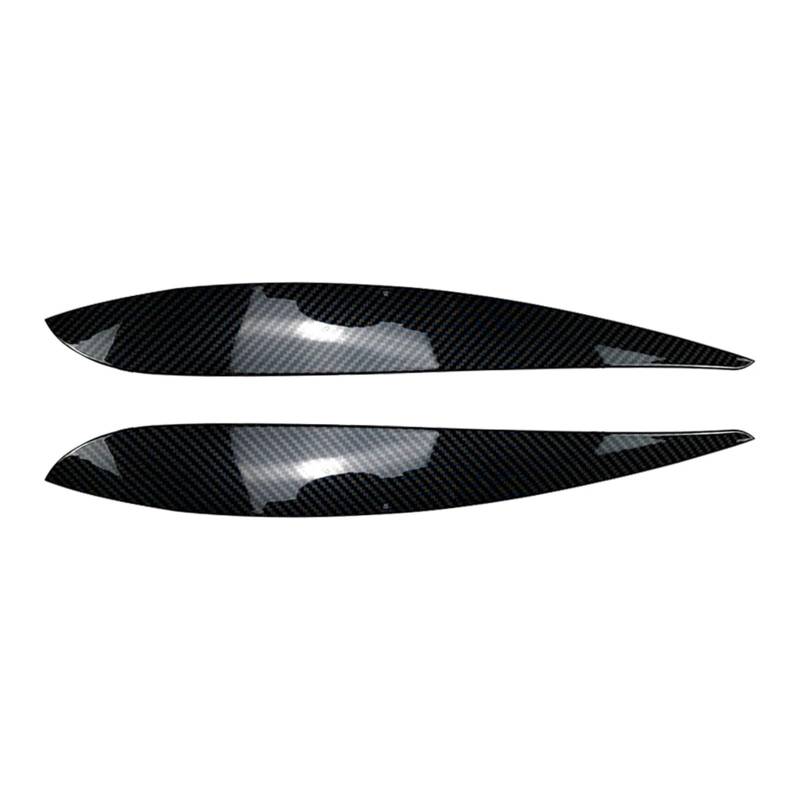 HUVNEXA 2X Auto-Scheinwerfer-Lampen-Augenbrauen-Augenlid-Formteil-Deckel-Abdeckung dekorativ, for VW, for Polo, for 9N 2005-2009 Autoscheinwerferaufkleber(Carbon Fiber) von HUVNEXA