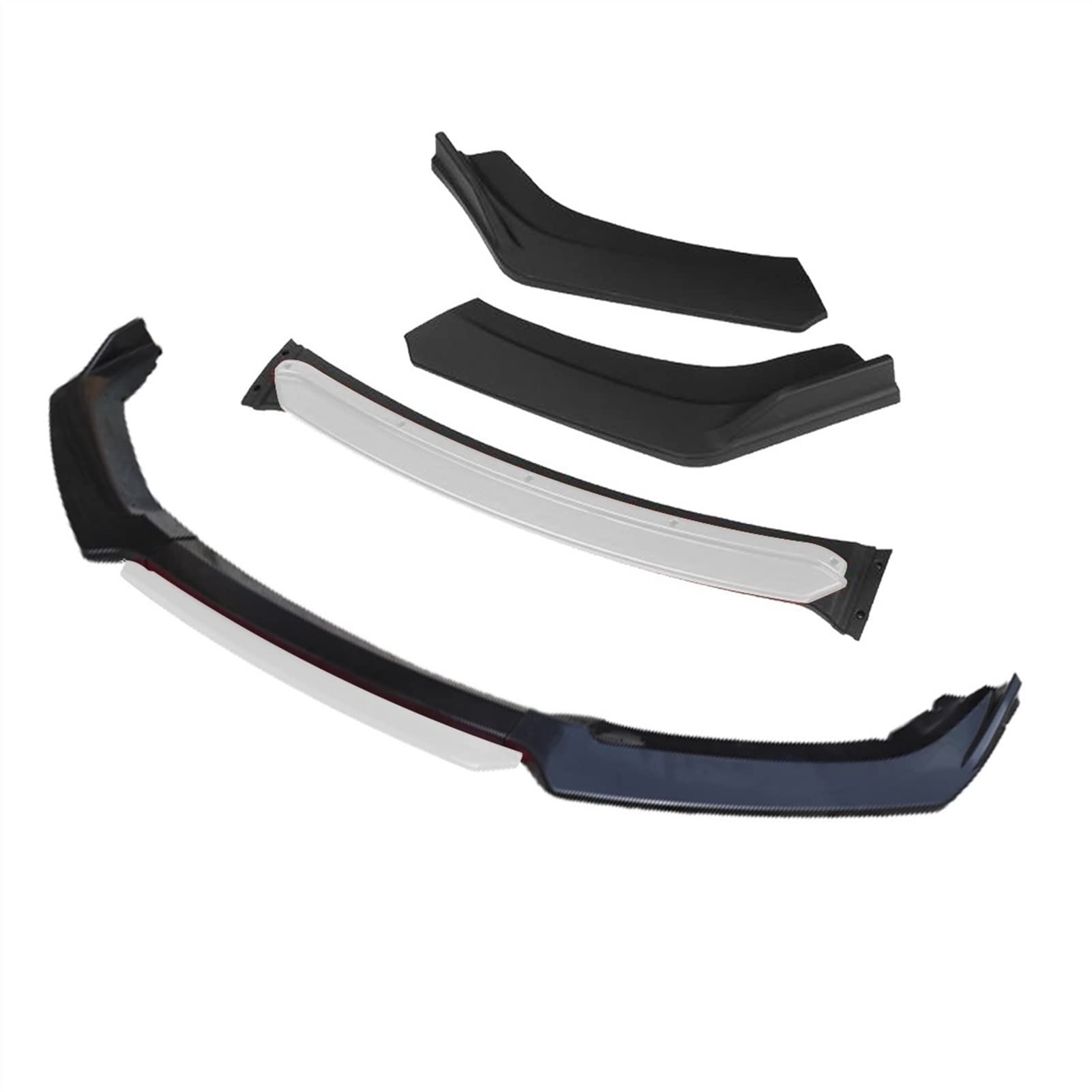 HUVNEXA 3 Stück Auto Frontstoßstange Lippensplitter Diffusor Lip Body Kit Spoiler Stoßstangen, for Hyundai, for Elantra, 2000–2020, Schwarz(4pcs+White) von HUVNEXA