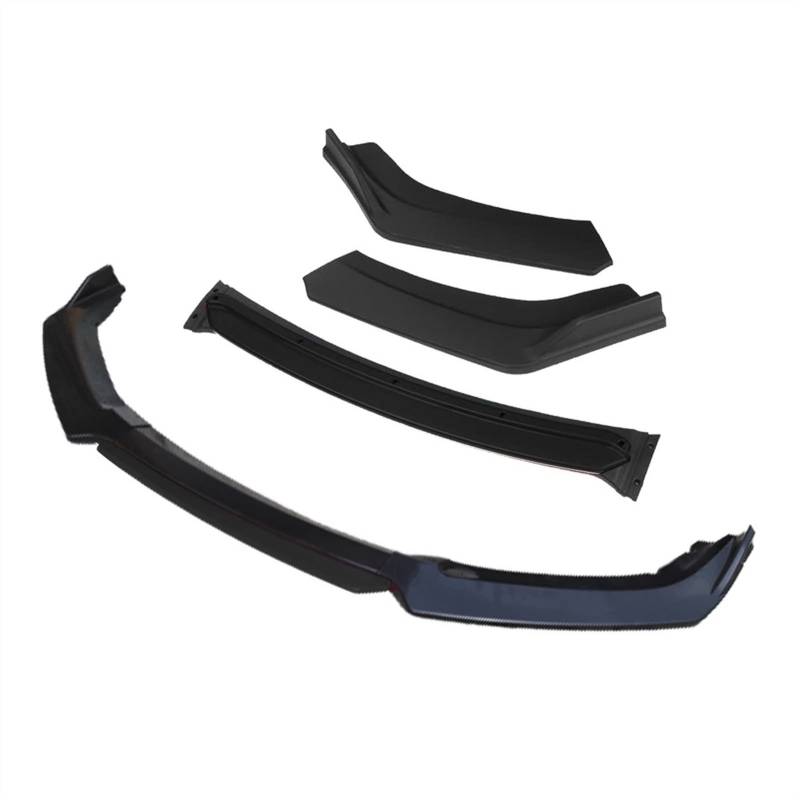HUVNEXA 3 Stück Autozubehör Frontstoßstange Lippendiffusor Body Kit Spoiler, for Mitsubishi, Lancer Evo Schwarz(4pcs+Black) von HUVNEXA