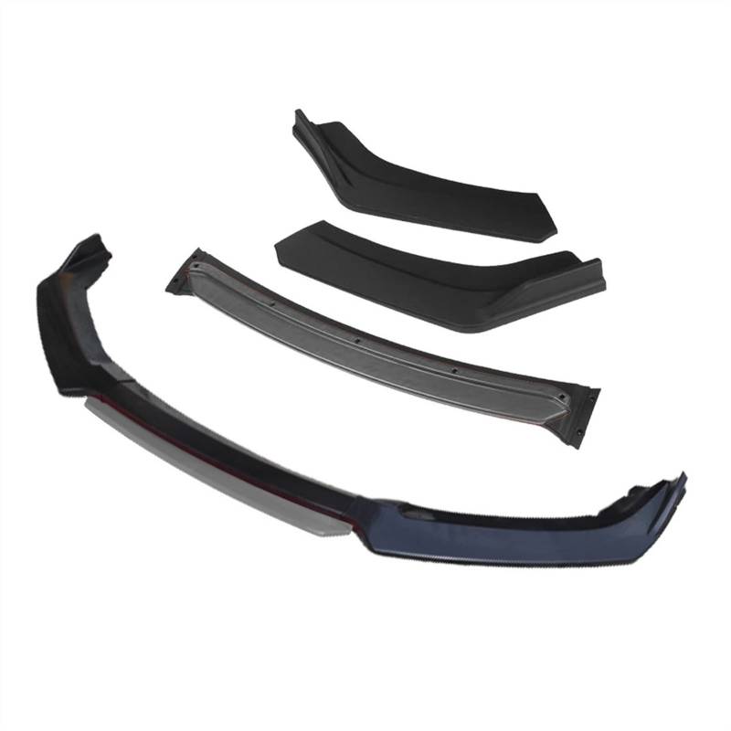 HUVNEXA 3 Stück Autozubehör Frontstoßstange Lippensplitter Diffusor Lip Body Kit Spoiler Stoßstangen, for Renault, Megane 3 Schwarz(4pcs+Grey) von HUVNEXA