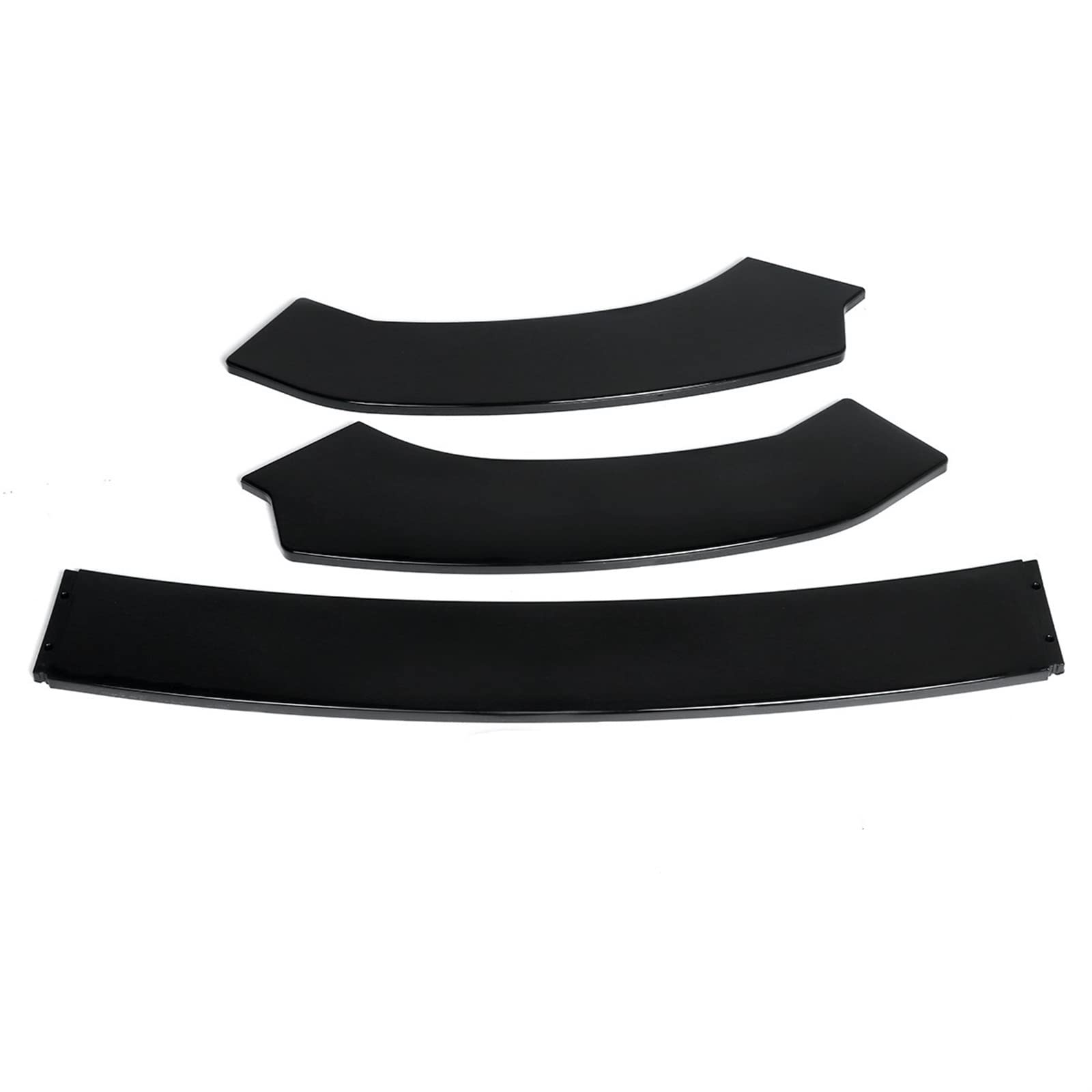 HUVNEXA 3 Stück Universal-Auto-Frontlippen-Splitter, Kinn-Stoßstangen-Diffusor-Body-Kits, for, for Benz, W204 InfinitiFit, for, A4 A8, for Lexus,(Black) von HUVNEXA