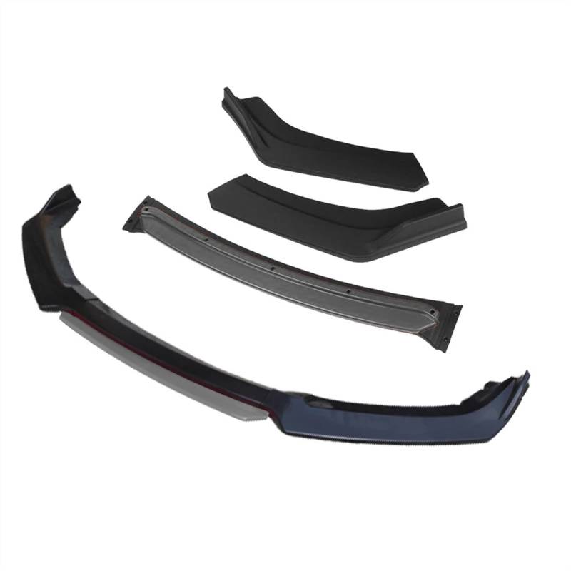 HUVNEXA 3 Stück Zubehör Auto Frontstoßstange Lippendiffusor Body Kit Spoiler, for Opel, for Vauxhall, Astra K Schwarz(4pcs+Grey) von HUVNEXA