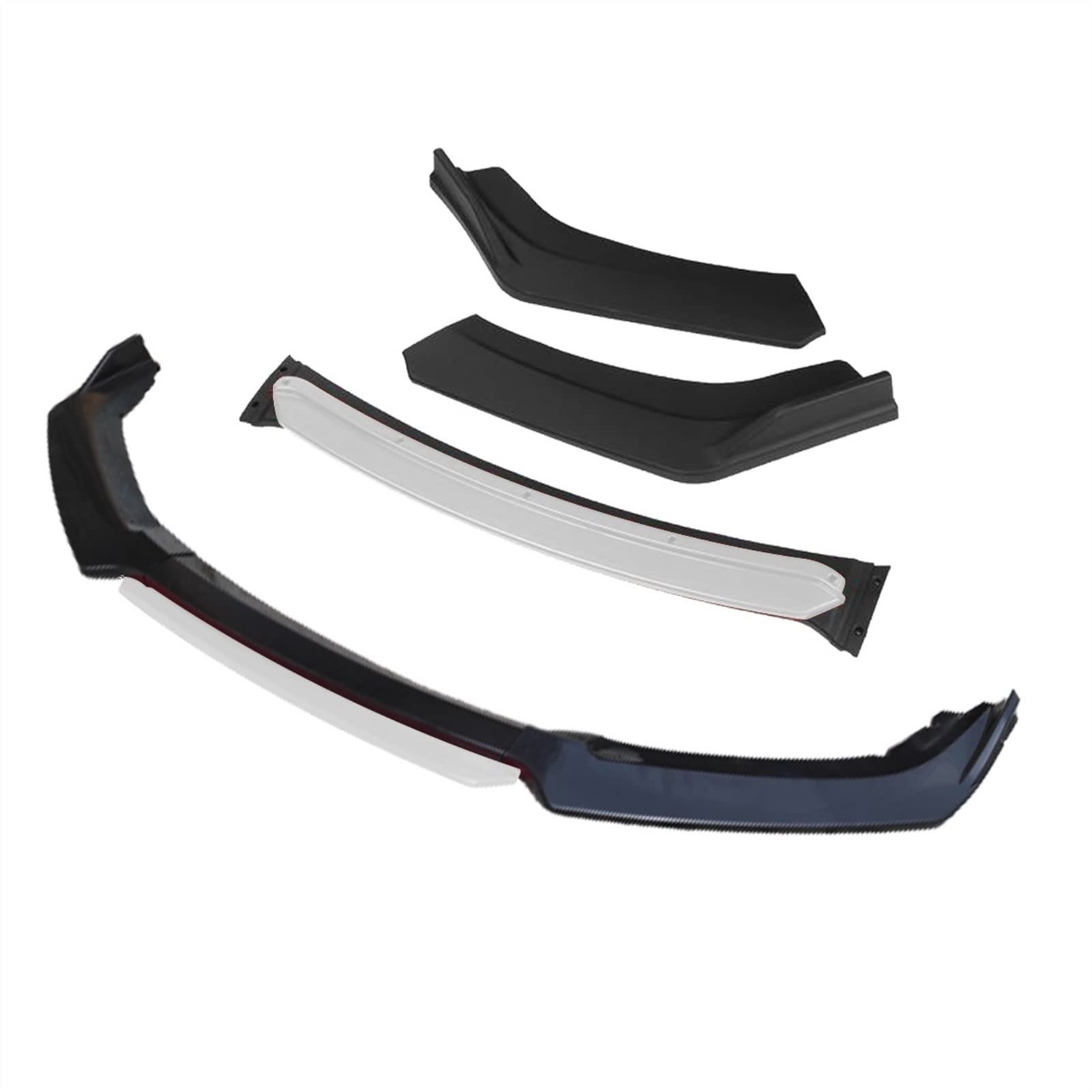HUVNEXA 3-teiliges Zubehör, Auto-Frontstoßstange, Lippendiffusor, Body-Kit, Spoiler, for Skoda, for Octavia, MK3 2013 2014 2015 2016 2017 2018, Schwarz(4pcs+White) von HUVNEXA