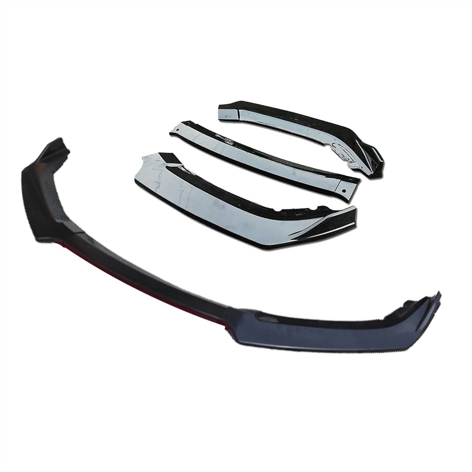 HUVNEXA 3-teiliges Zubehör for Auto-Frontstoßstange, Lippendiffusor, Body-Kit, Spoiler, for Renault, Fluence, Schwarz(3pcs) von HUVNEXA