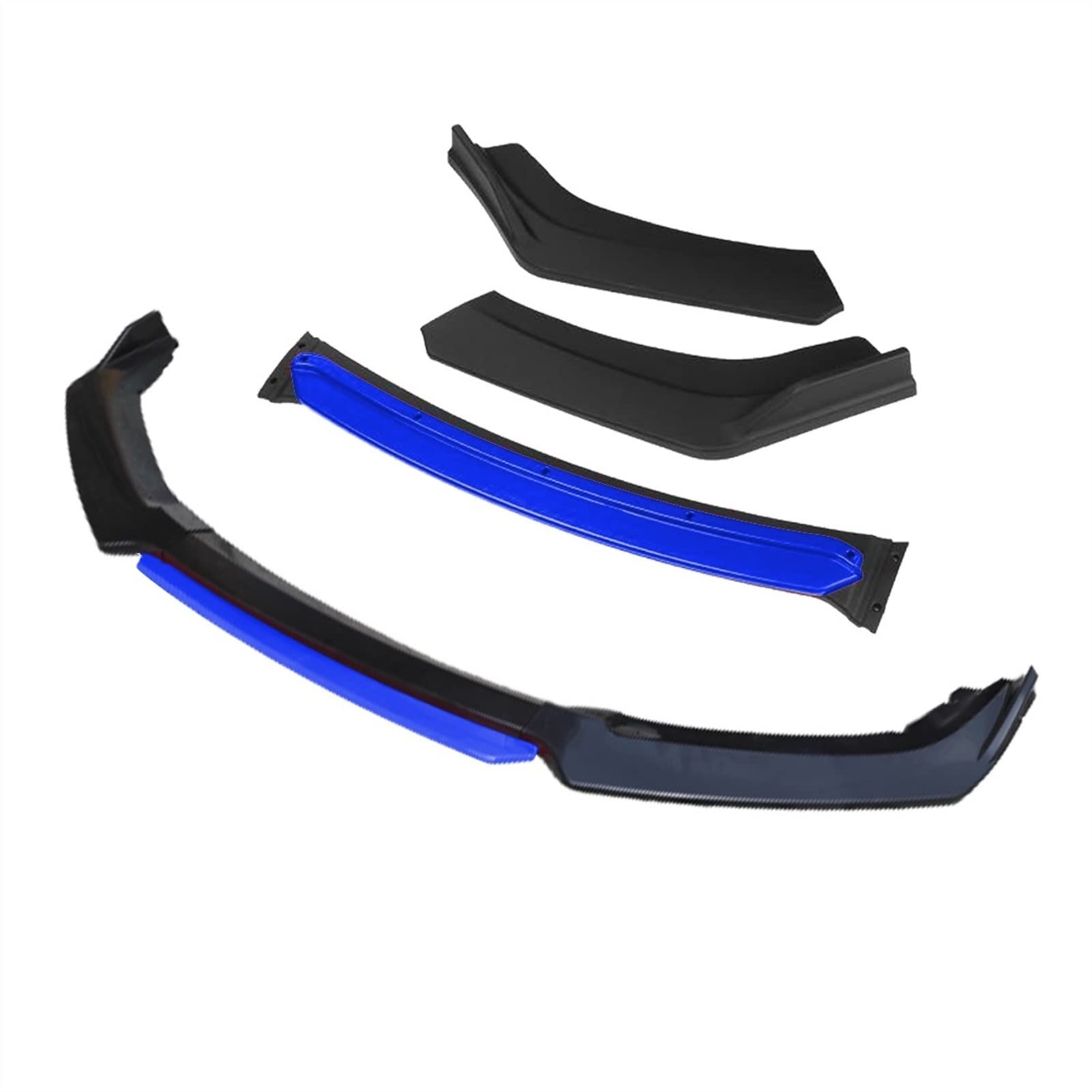 HUVNEXA 4 Stück Auto-Frontstoßstangenlippe, glänzend schwarz, Splitter, Diffusor, Body-Kit, Spoiler, hell, for FIAT, Tipo Egea 2015–2020(4pcs+Blue) von HUVNEXA