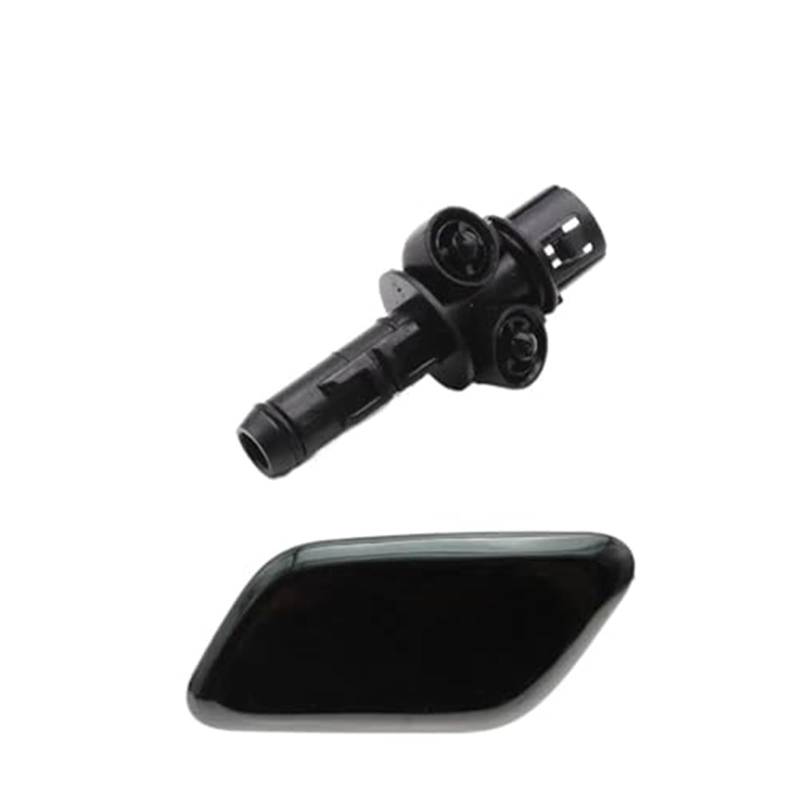 HUVNEXA 85044-09901 85045-09901 Frontstoßstangen-Scheinwerferwaschanlage, Sprühdüsen-Abdeckkappe mit Anschluss, for Toyota, Avensis T25 2006–2008 Abdeckung für Autowaschdüsen(Black Black LH) von HUVNEXA
