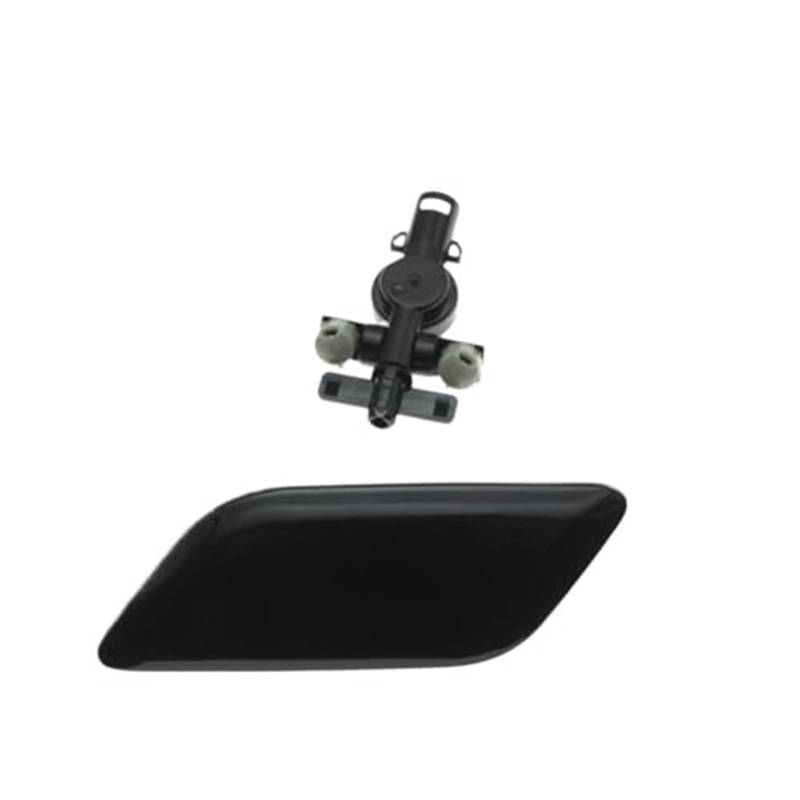 HUVNEXA 85045-33060 85044-33070 Frontscheinwerfer-Waschdüse, Sprühdüse, Abdeckkappe mit Stecker, for Toyota, Camry 2009 2010 2011 Abdeckung für Autowaschdüsen(Black LH Set) von HUVNEXA