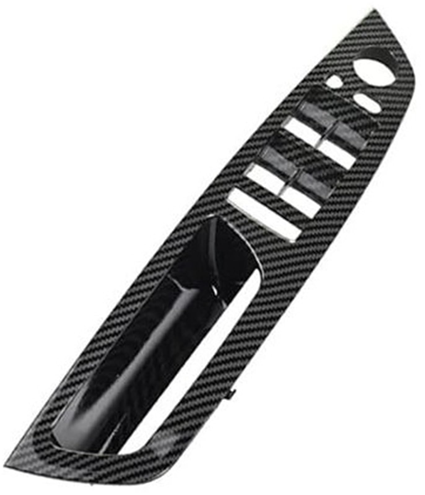 HUVNEXA Armlehne aus Kohlefaser, for, E70 E71 E72 X5 X6 2007–2014, Auto-Innentürgriff, Innenverkleidung, Zugverkleidung Türgriff für den Autoinnenraum(Black Left Driver Side 1Pc) von HUVNEXA