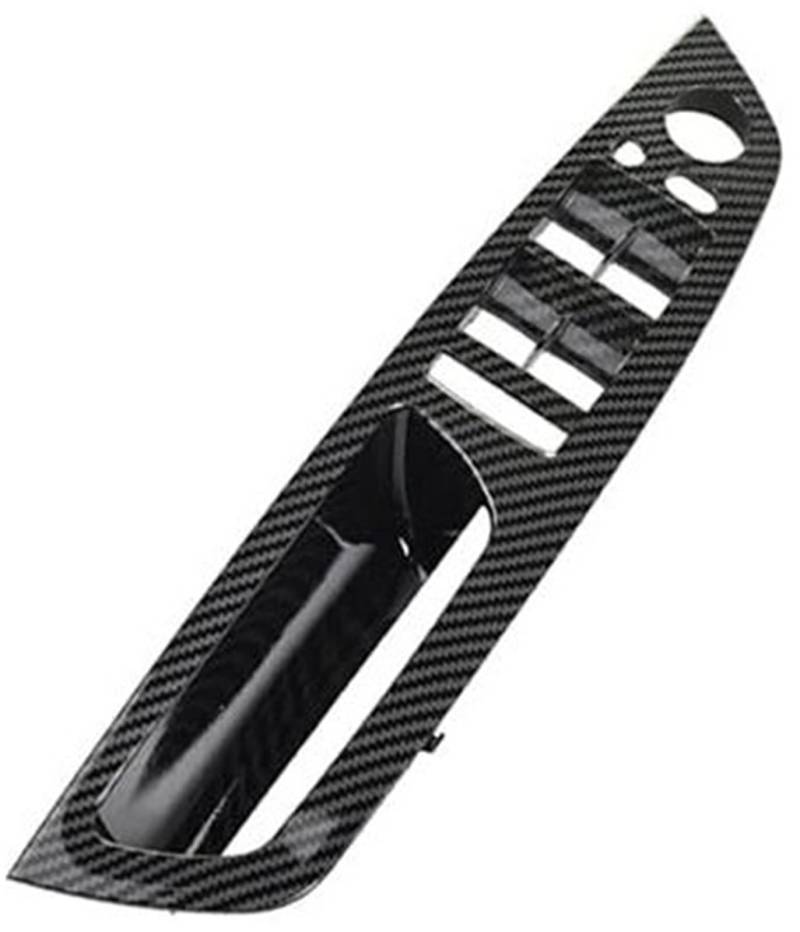 HUVNEXA Armlehne aus Kohlefaser, for, E70 E71 E72 X5 X6 2007–2014, Auto-Innentürgriff, Innenverkleidung, Zugverkleidung Türgriff für den Autoinnenraum(Black Left Driver Side 1Pc) von HUVNEXA