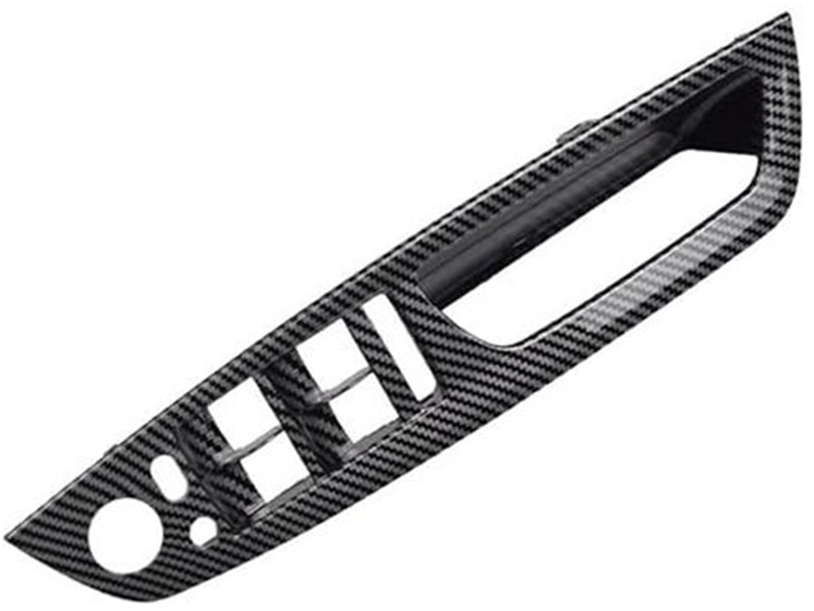 HUVNEXA Armlehne aus Kohlefaser, for, E70 E71 E72 X5 X6 2007–2014, Auto-Innentürgriff, Innenverkleidung, Zugverkleidung Türgriff für den Autoinnenraum(Black Right Driver Side) von HUVNEXA