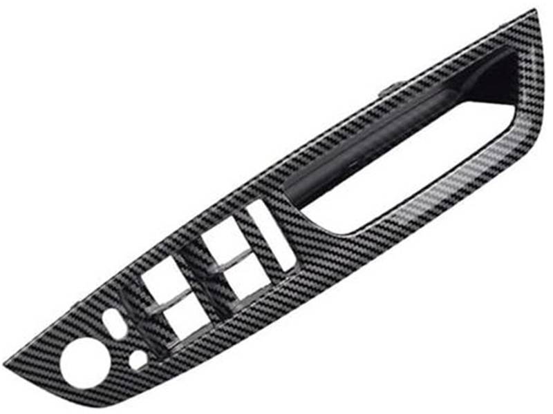 HUVNEXA Armlehne aus Kohlefaser, for, E70 E71 E72 X5 X6 2007–2014, Auto-Innentürgriff, Innenverkleidung, Zugverkleidung Türgriff für den Autoinnenraum(Black Right Driver Side) von HUVNEXA