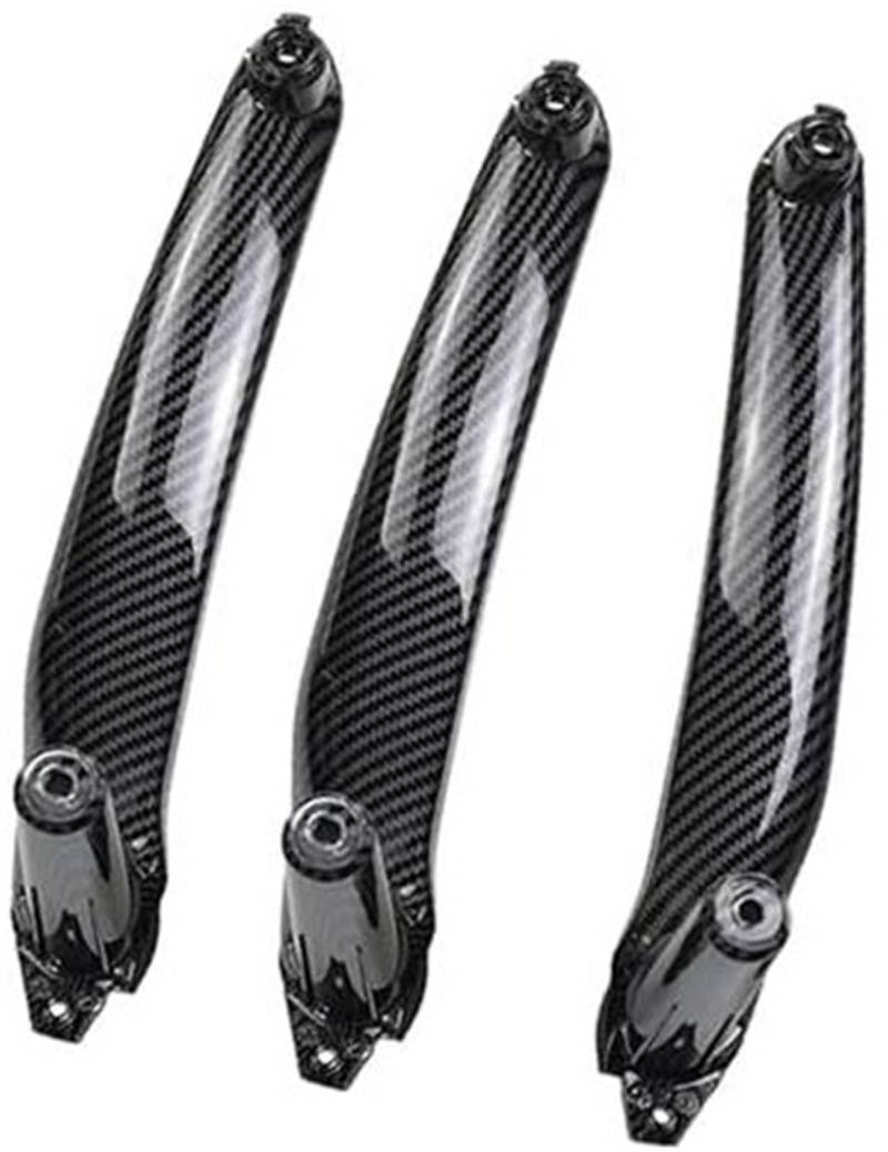 HUVNEXA Armlehne aus Kohlefaser, for, E70 E71 E72 X5 X6 2007–2014, Auto-Innentürgriff, Innenverkleidung, Zugverkleidung Türgriff für den Autoinnenraum(RHD-Carbon-3Pcs) von HUVNEXA