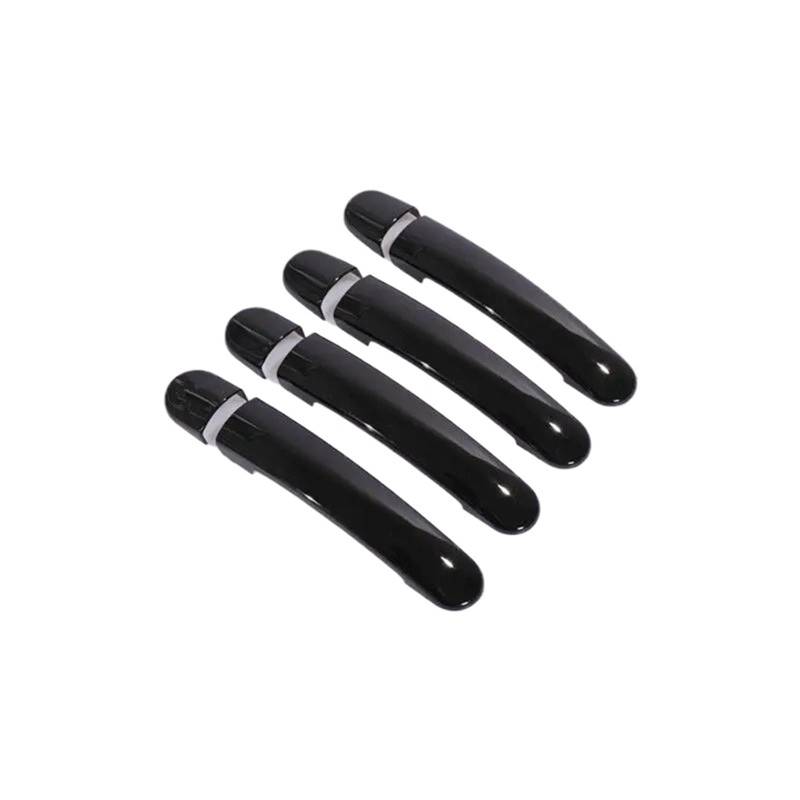 HUVNEXA Aufkleber for Autotürgriffabdeckungen in glänzendem Schwarzchrom, for Skoda, Fabia, Octavia, 2008-2013, Styling-Zubehör Abdeckung für Außentürgriffe(Black 0 Keyhole) von HUVNEXA