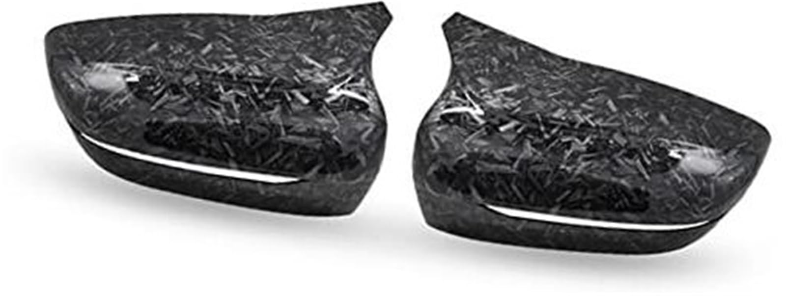 HUVNEXA Außenspiegel-Abdeckungsverkleidung aus Kohlefaser, for, 3 4 5 7 8er G20 G21 G28 G11 G12 G14 G15 G16 G30 G31 G38 G22 Auto-Außenspiegelabdeckung(Black Forged Carbon Look) von HUVNEXA