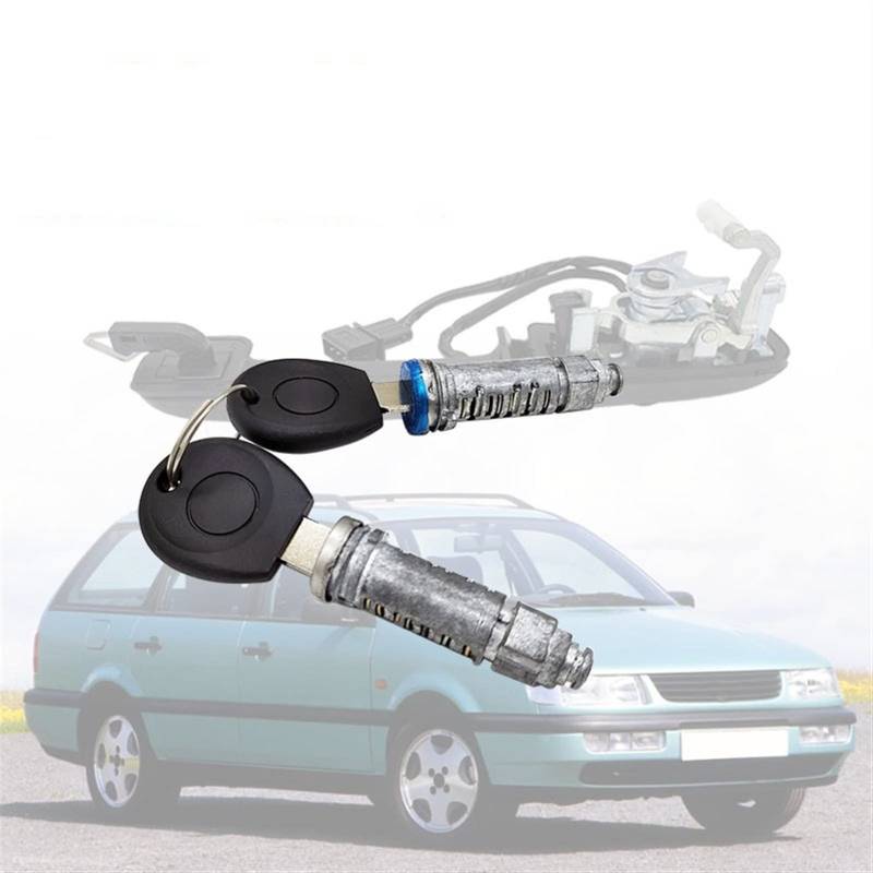 HUVNEXA Außentürgriff-Reparatursatz, Gummimatte, Schlüssel-Schließzylinder, für, for VW, für, for Passat B4 1994–1997(2 Lock cylinders) von HUVNEXA