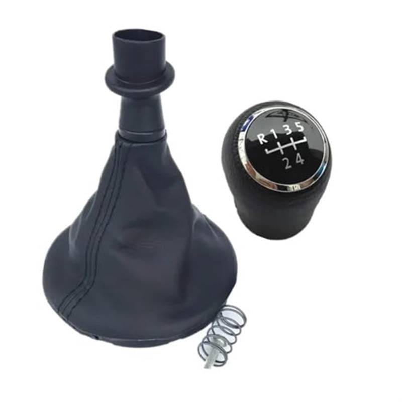 HUVNEXA Auto 6-Gang-Schaltknauf, for Transporter, for Multivan, Caravelle T5 2003–2010, Leder Auto-Schaltknauf(Black 5 Speed) von HUVNEXA