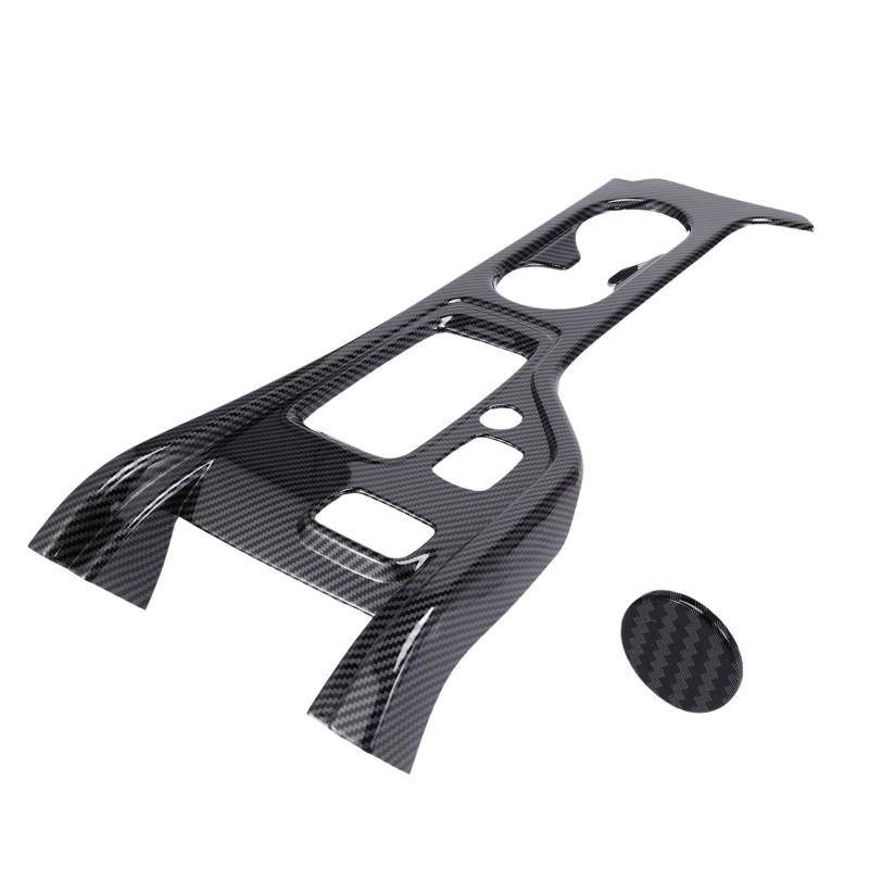 HUVNEXA Auto Carbon Fiber Mittelkonsole Schalthebel Panel Wasserbecherhalter Abdeckung Verkleidung, for Ford, for Ranger 2015-2020 Schalttafel von HUVNEXA