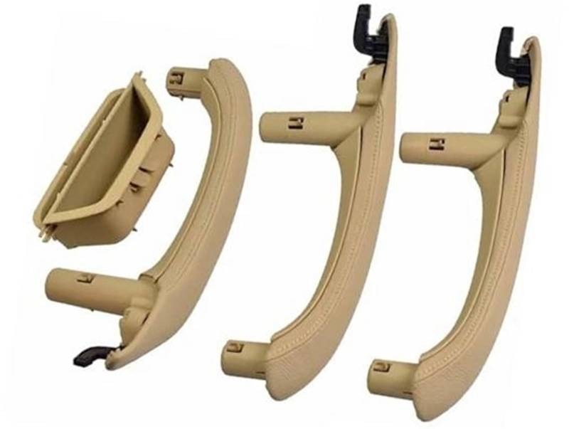 HUVNEXA Auto Links Rechts Innen Leder Außenabdeckung Verkleidung Türgriff Innentürverkleidung Griff Zugverkleidung Abdeckung, for, X3 X4 F25 F26 51417248502 Türgriff für den Autoinnenraum(LHD Beige 4 von HUVNEXA