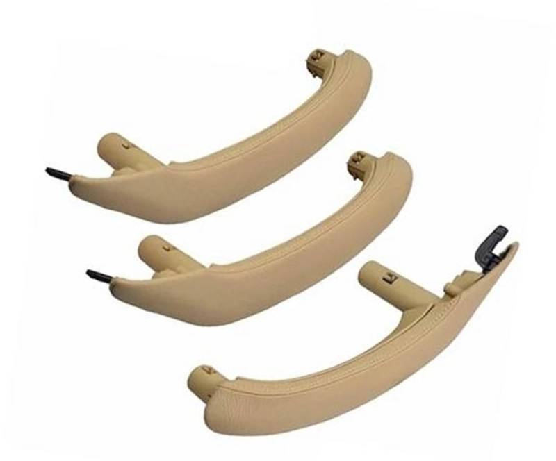 HUVNEXA Auto Links Rechts Innen Leder Außenabdeckung Verkleidung Türgriff Innentürverkleidung Griff Zugverkleidung Abdeckung, for, X3 X4 F25 F26 51417248502 Türgriff für den Autoinnenraum(RHD Beige 3 von HUVNEXA