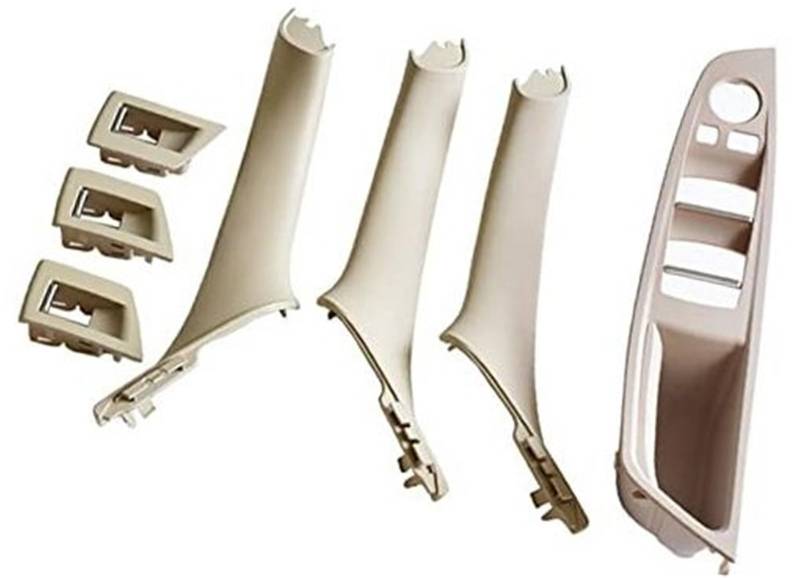 HUVNEXA Auto Styling Auto Links rechts Innentür Armlehne Griff Innenverkleidung Pull Trim Cover, for, 5er F10 F11 520 525 RHD Türgriff für den Autoinnenraum(Oyster-7Pcs-RHD) von HUVNEXA