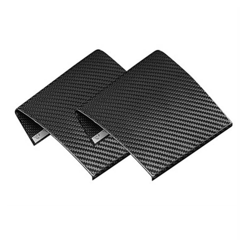 HUVNEXA Autoinnenraummodellierung Carbon Fiber Center Control Panel Carbon Dekoration Modifikationsteile 2Stk, for Mini, ONE Cooper F55 F56F57 Lüftungsdüsen-Dekorleiste von HUVNEXA