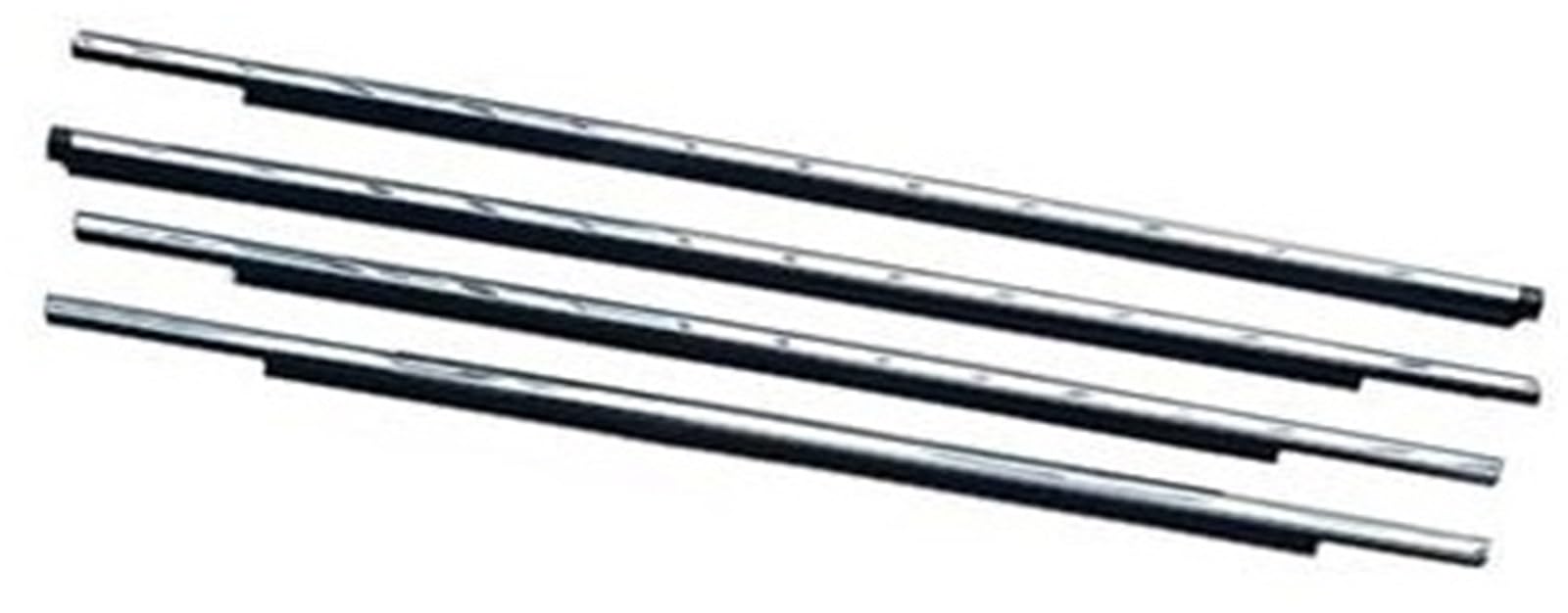 HUVNEXA Autotürkantenschutz, 4-teilig, Dichtungsstreifen for Autoaußenfenster, Gummi-Dichtungsstreifen, for Mitsubishi, for Outlander Sport GA ASX RVR 2011-2020(Black Chrome) von HUVNEXA