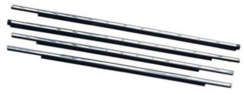 HUVNEXA Autotürkantenschutz, 4-teilig, Dichtungsstreifen for Autoaußenfenster, Gummi-Dichtungsstreifen, for Mitsubishi, for Outlander Sport GA ASX RVR 2011-2020(Black Chrome) von HUVNEXA