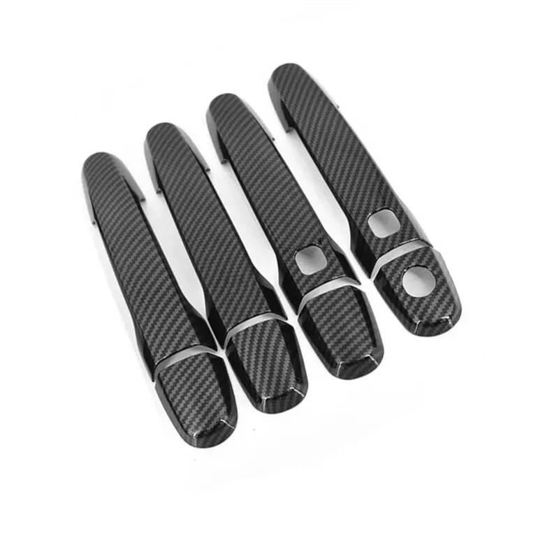 HUVNEXA Carbon Fiber Silber Auto Türgriff Abdeckung Schüssel Verkleidung, for Toyota, Vios 2002-2017 Styling Zubehör Abdeckung für Außentürgriffe(Carbon 2 Buttons) von HUVNEXA