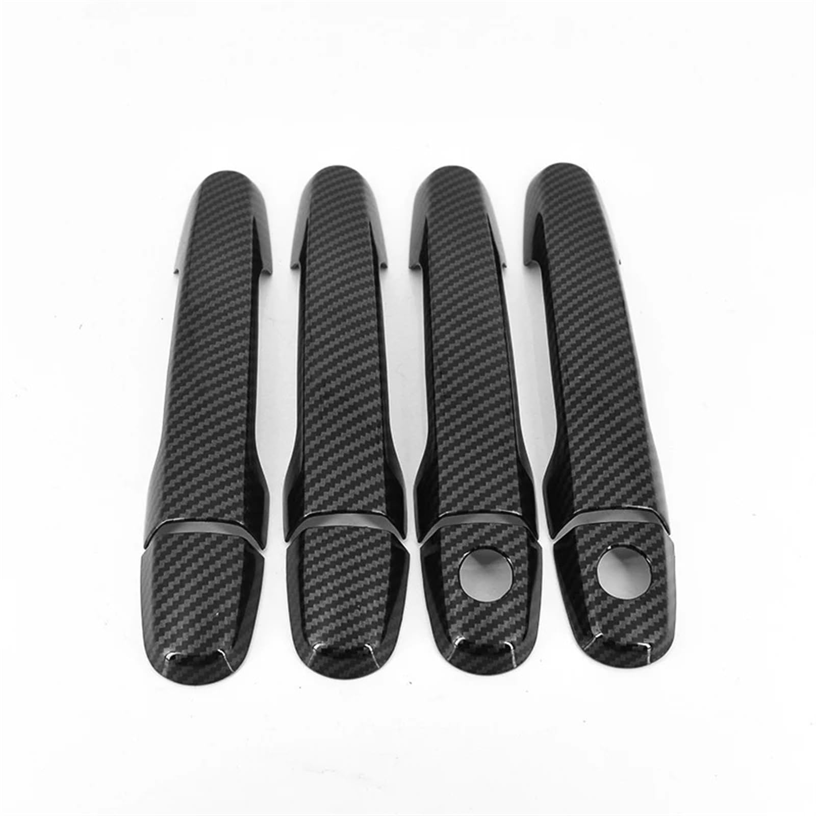 HUVNEXA Carbon Fiber Silber Auto Türgriff Abdeckung Schüssel Verkleidung, for Toyota, Vios 2002-2017 Styling Zubehör Abdeckung für Außentürgriffe(Carbon 2 Keyhole) von HUVNEXA