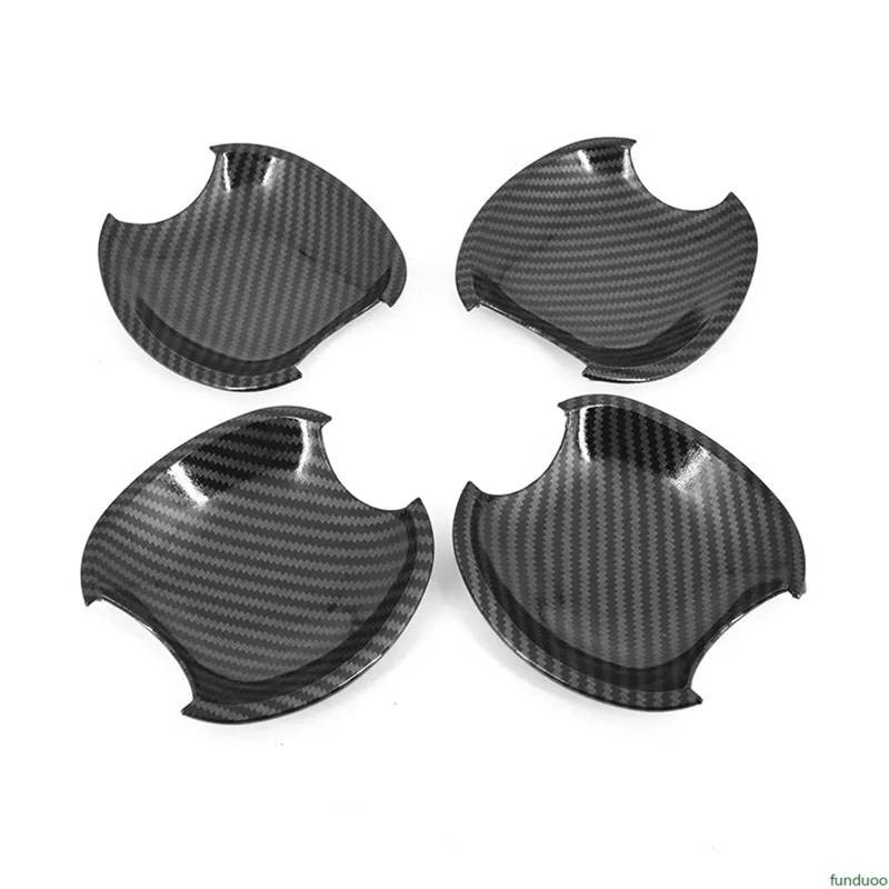 HUVNEXA Carbon Fiber Silber Auto Türgriff Abdeckung Schüssel Verkleidung, for Toyota, Vios 2002-2017 Styling Zubehör Abdeckung für Außentürgriffe(Carbon Bowl) von HUVNEXA