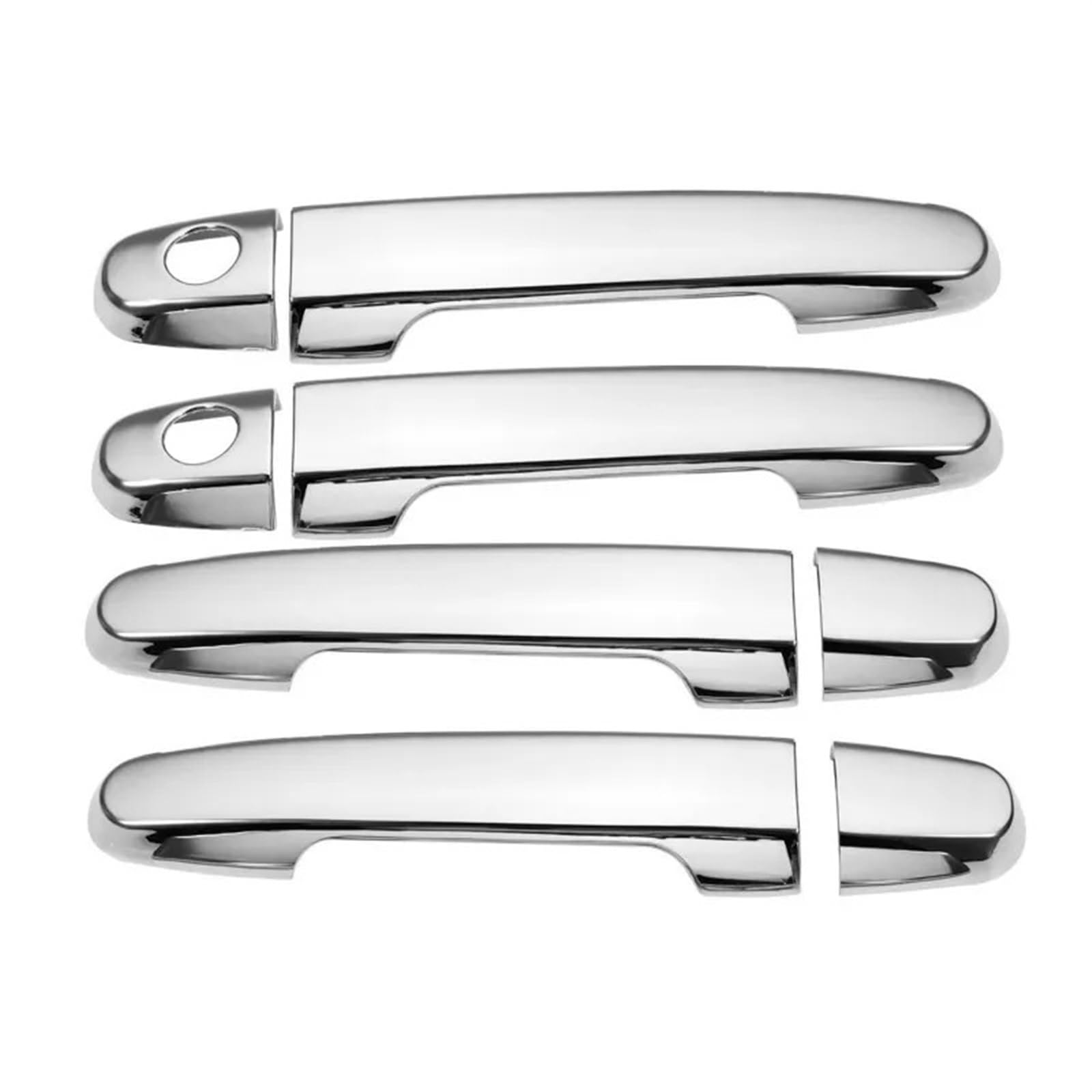HUVNEXA Carbon Fiber Silber Auto Türgriff Abdeckung Schüssel Verkleidung, for Toyota, Vios 2002-2017 Styling Zubehör Abdeckung für Außentürgriffe(Silver 2 Keyhole) von HUVNEXA