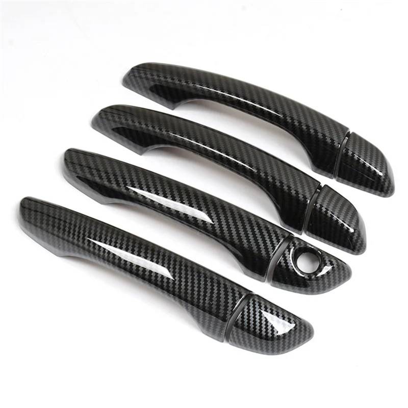 HUVNEXA Chrom-Carbon-Faser-Autotürgriff-Abdeckungs-Zieraufkleber, for Peugeot, 408, for Peugeot, 308 308sw T9 2016-2020 Styling-Zubehör Abdeckung für Außentürgriffe(Carbon no sensors) von HUVNEXA