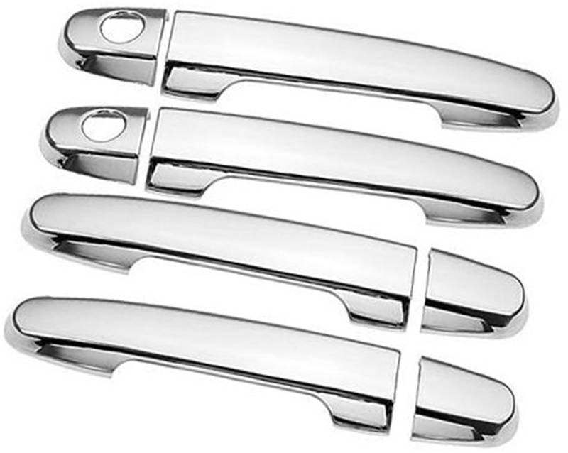 HUVNEXA Chrom-Carbon-Faser-Autotürgriff-Abdeckungsschale, for Toyota, VIOS 2002–2017 XP40 XP90 XP150 Belta Autotürgriffabdeckung(Silver 2 Keyhole) von HUVNEXA