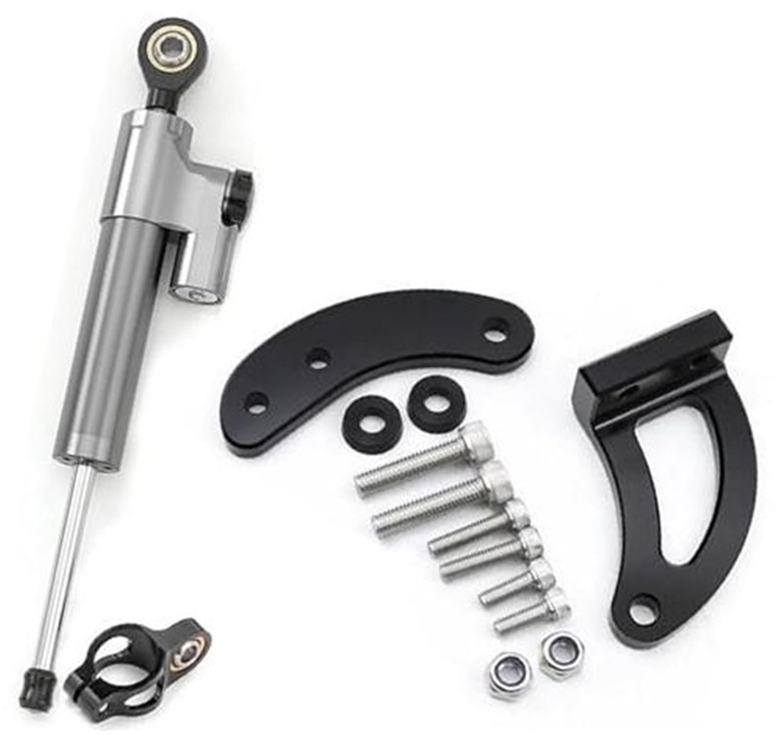 HUVNEXA Elektroroller-Carbon-Lenkungsdämpfer-Halterungs-Montagesatz, for KAABO, Mantis King GT Lenkungsdämpfer für Elektroroller(Black B4) von HUVNEXA