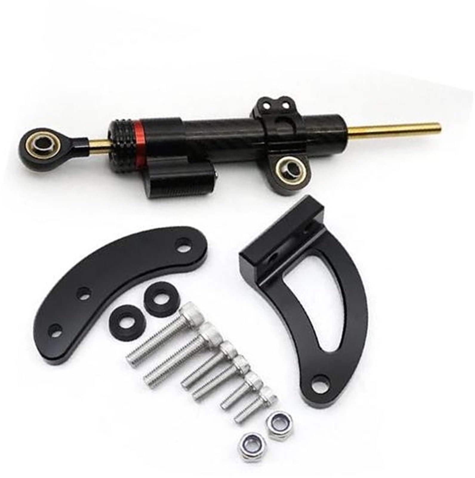 HUVNEXA Elektroroller-Carbon-Lenkungsdämpfer-Halterungs-Montagesatz, for KAABO, Mantis King GT Lenkungsdämpfer für Elektroroller(Black C5) von HUVNEXA